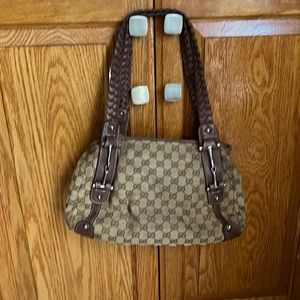 Tan and brown with braided straps